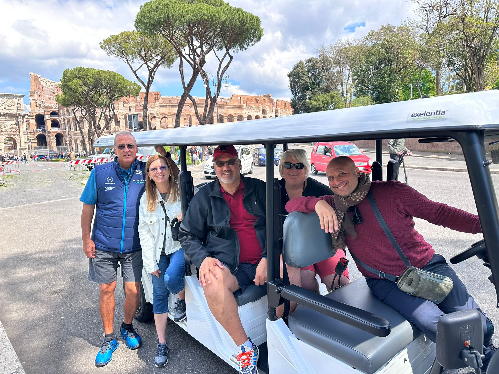 Golf cart and Colosseum